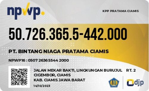 NPWP PT. Bintang Niaga Prata Ciamis_1